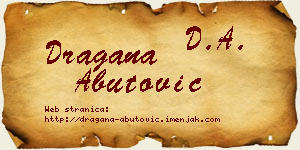 Dragana Abutović vizit kartica